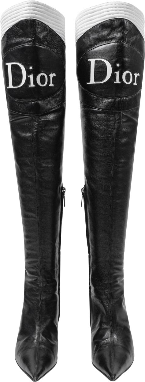 christian dior patent leather boots|christian dior thigh boots.